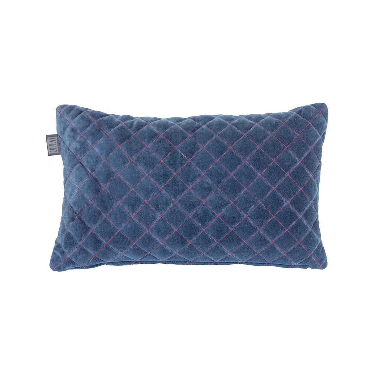 Bedding House Equire Luxury Cotton Filled Oblong Cushion Blue