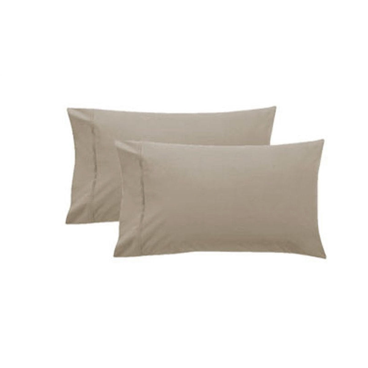 Pair of Pure Cotton 250TC Standard Pillowcases Latte