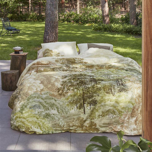 Quilt Cover Set King Bedding House Arcadia Green Cotton Sateen