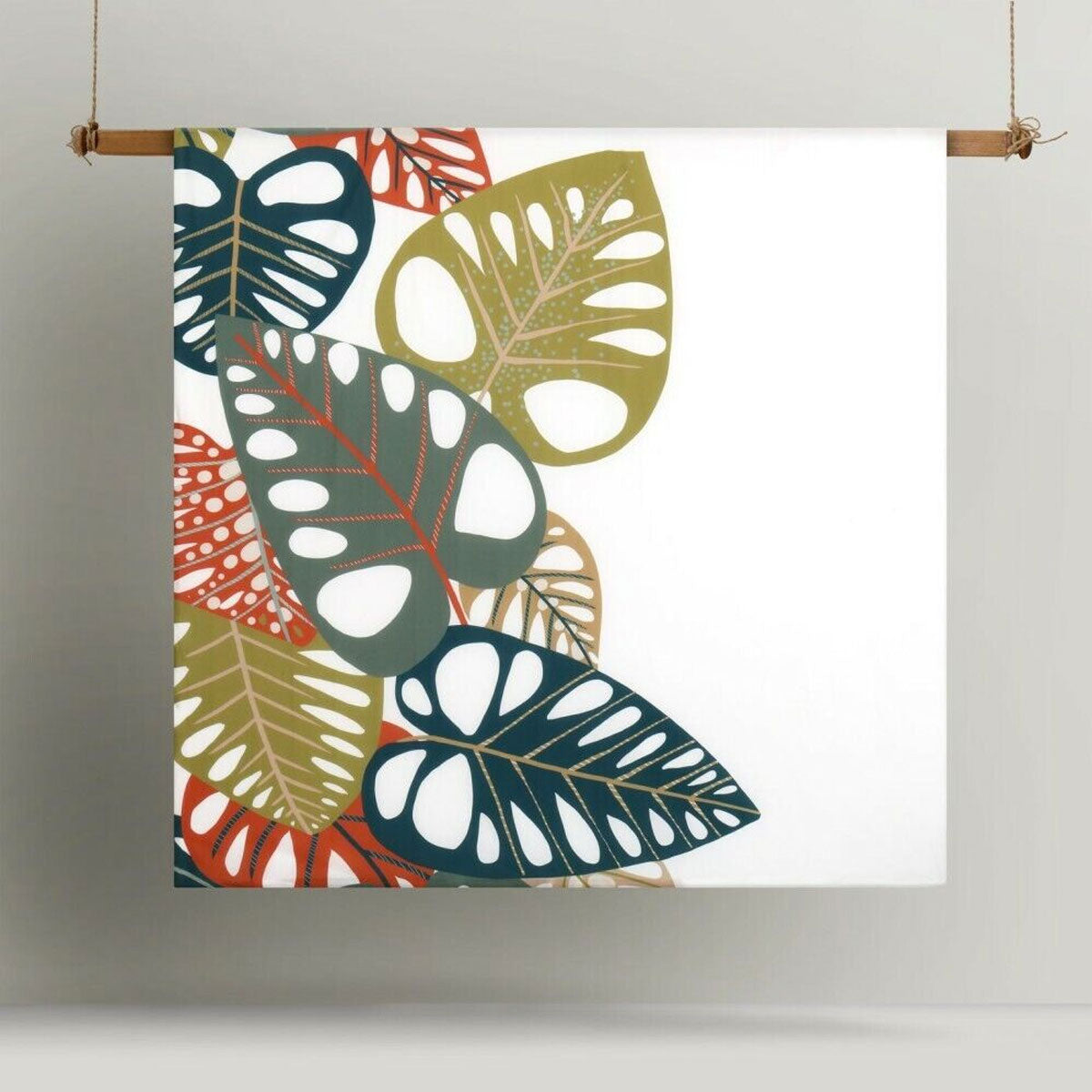 Quilt Cover Set Accessorize Monstera Digital Printed Cotton - Queen