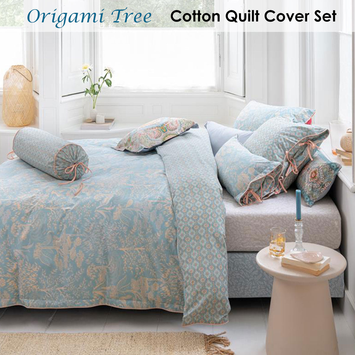 Quilt Cover Set PIP Studio Origami Tree Light Blue - King