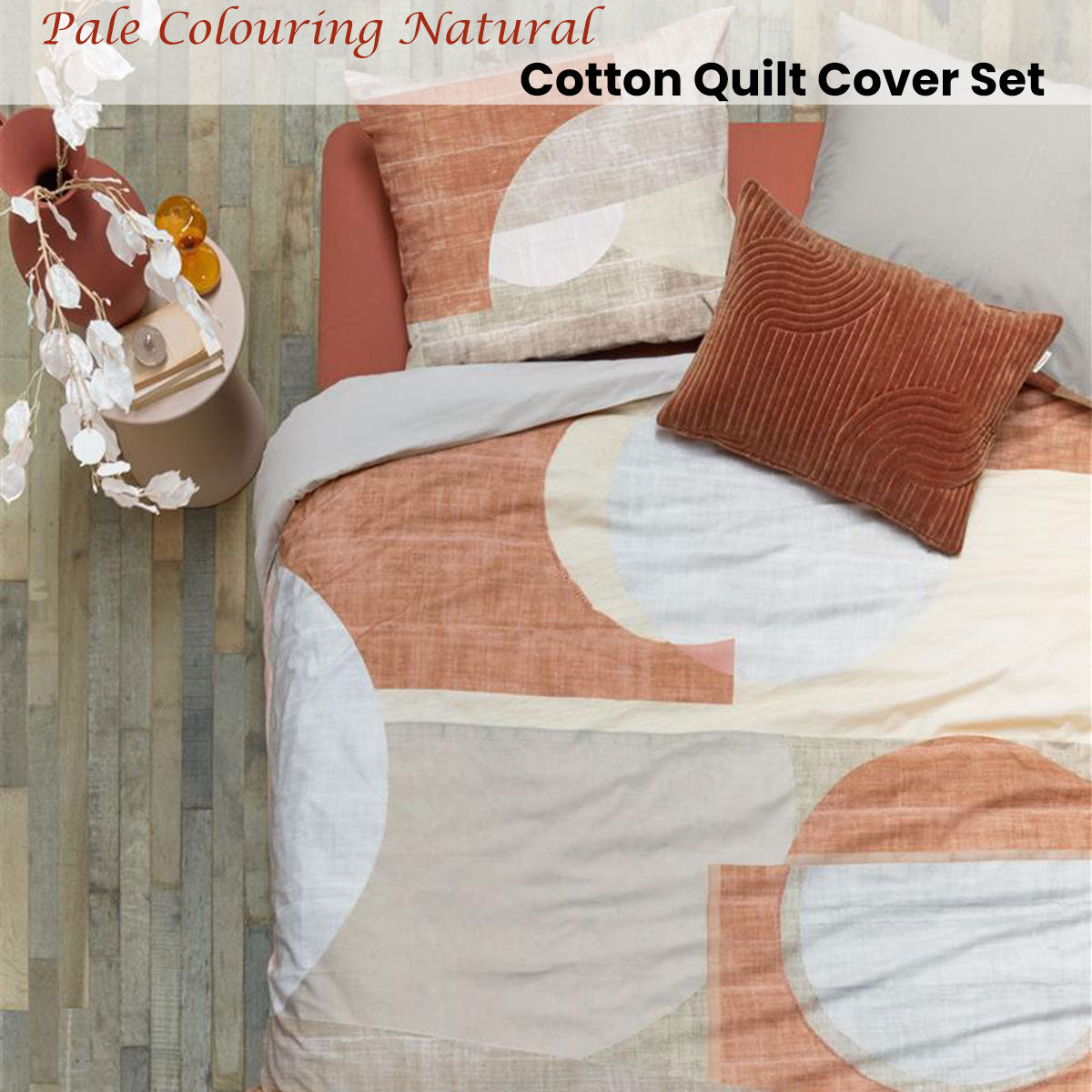 Quilt Cover Set Queen VTWonen Pale Colouring Natural Cotton