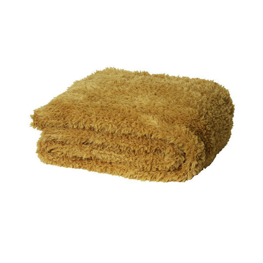 Throw J.Elliot Home Eve Fur Knitted Marigold