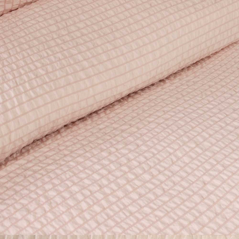 Ardor Ingrid Blush Seersucker Stripe Quilt Cover Set - King