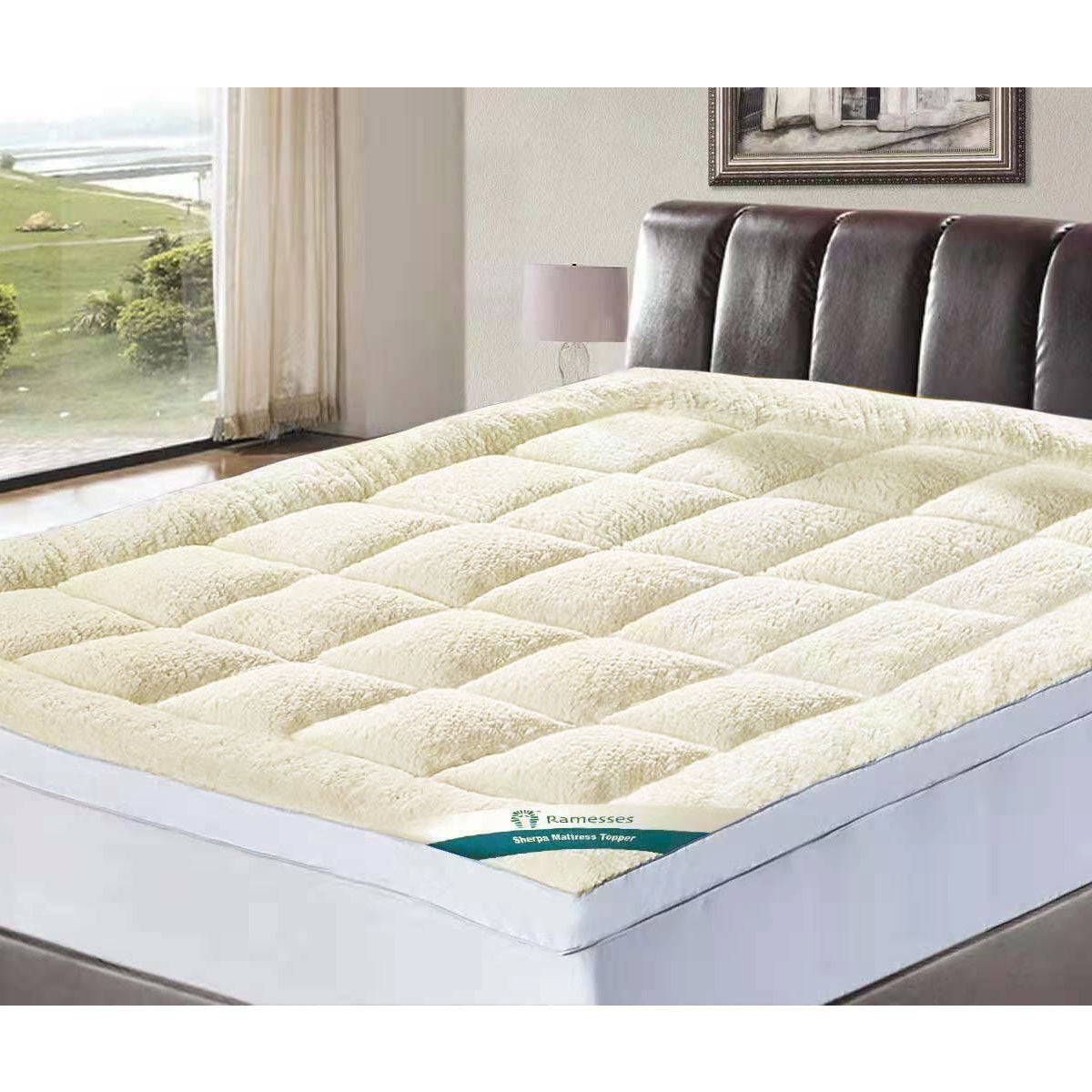 Ramesses 1600GSM Sherpa Winter Mattress Topper Double