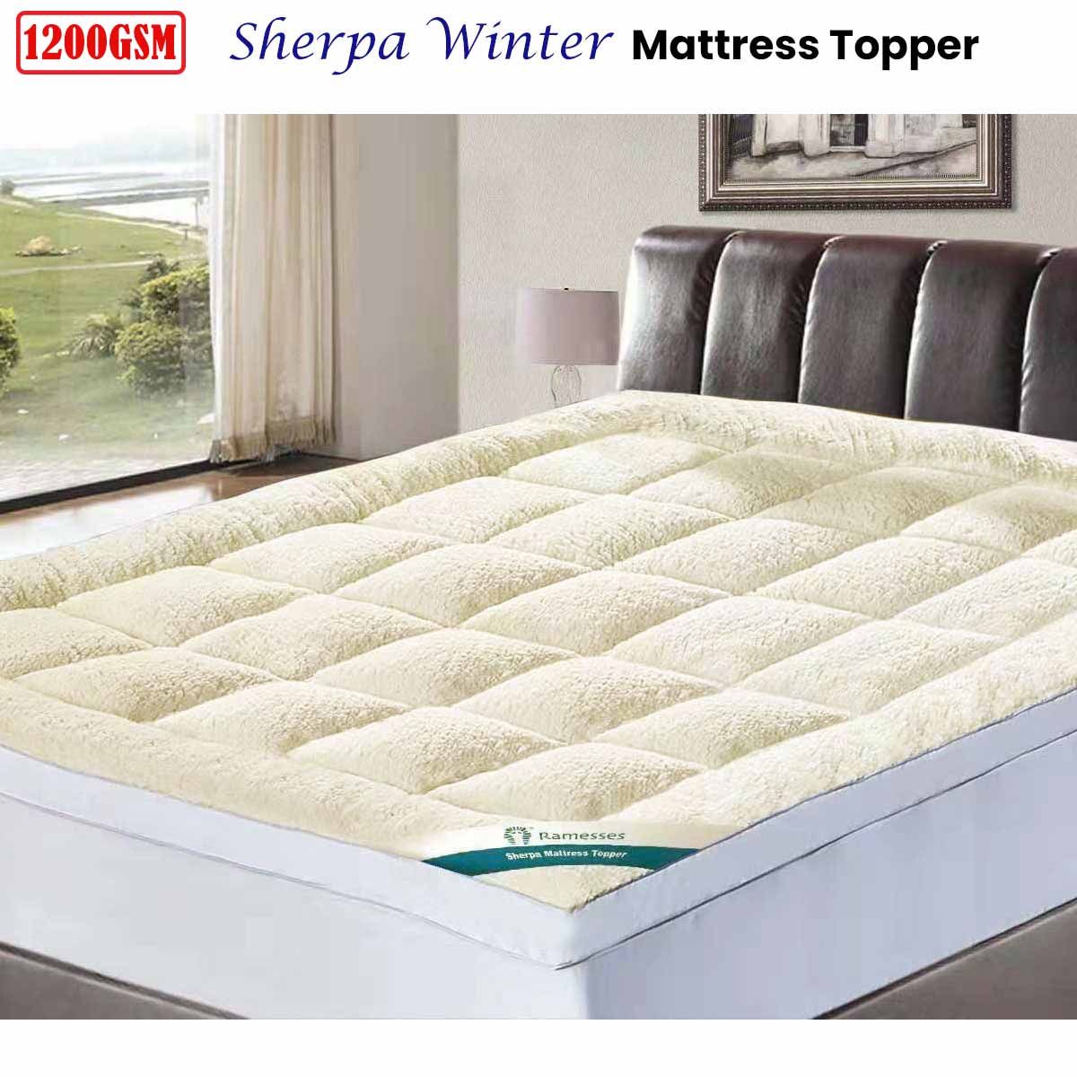 Single mattress topper Ramesses 1600GSM Sherpa Winter KIT