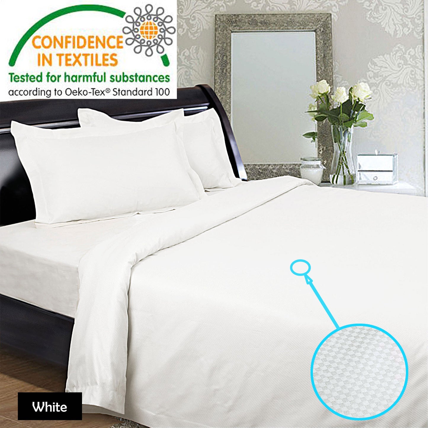 Kingtex 1350TC Quilt Cover Set King - White