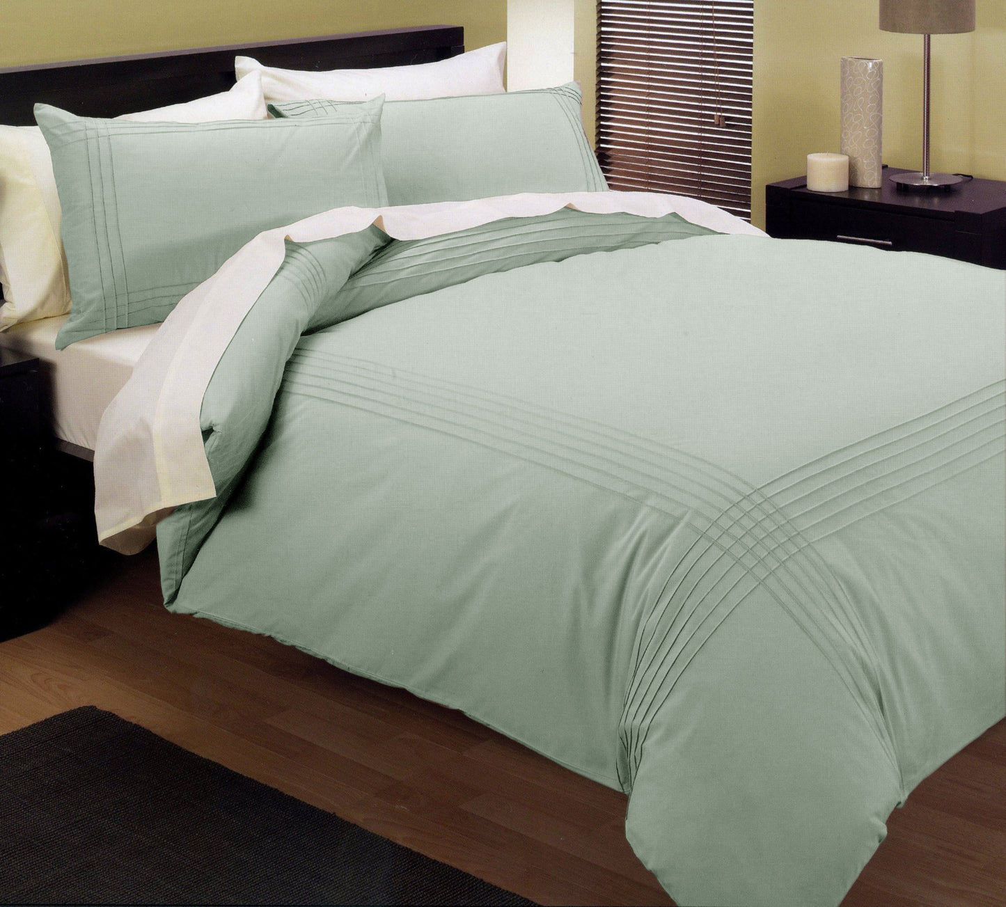 Kingtex Pintuck Quilt Cover Set Queen - Melon