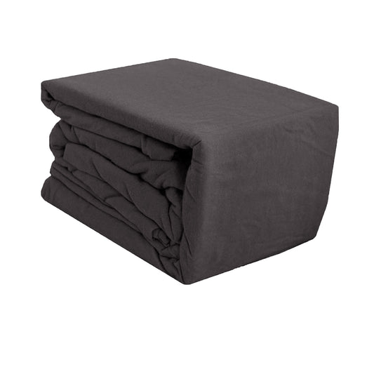 Egyptian Cotton Flannel Sheet Set Ramesses - Charcoal Single