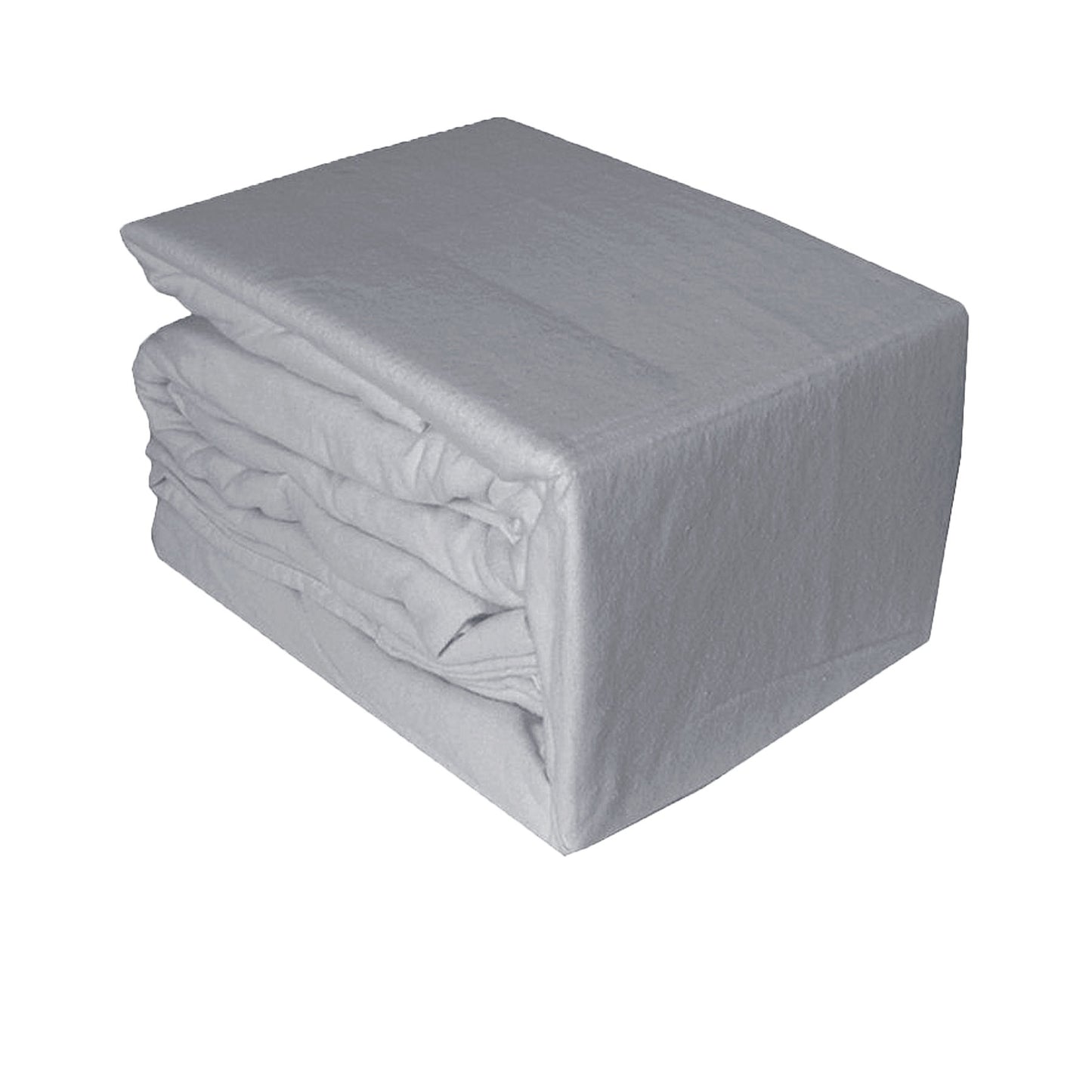 Egyptian Cotton Flannel Sheet Set Ramesses - Silver Single