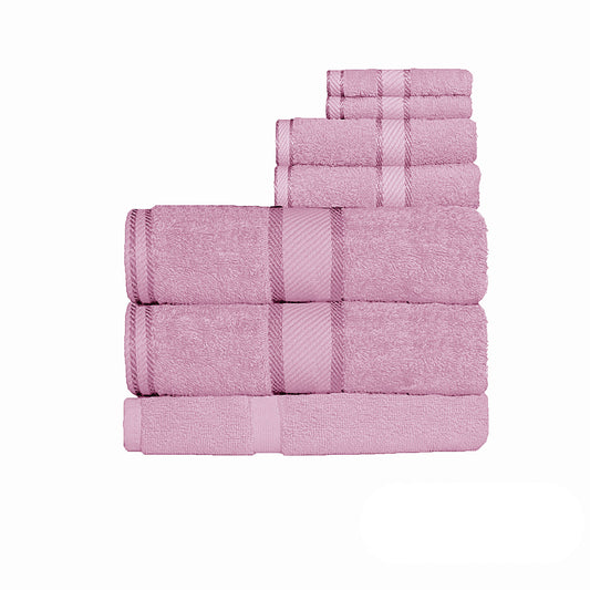 Kingtex 550gsm Cotton 7-Piece Bath Sheet Set - Rose