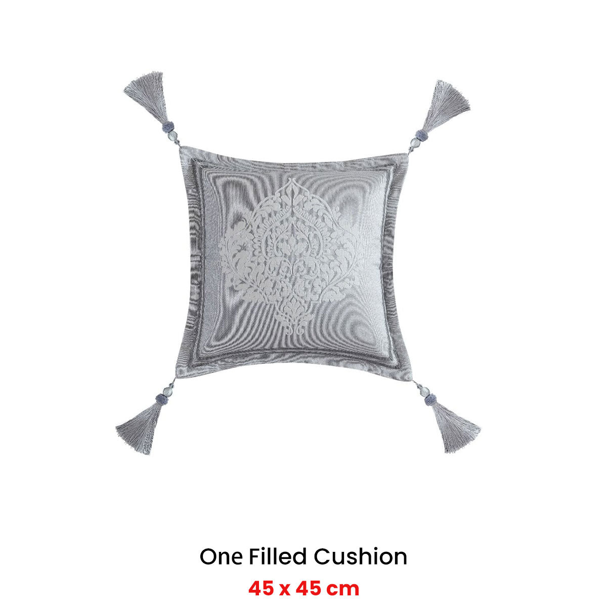 Alexander Silver Square Filled Cushion 45 x 45cm