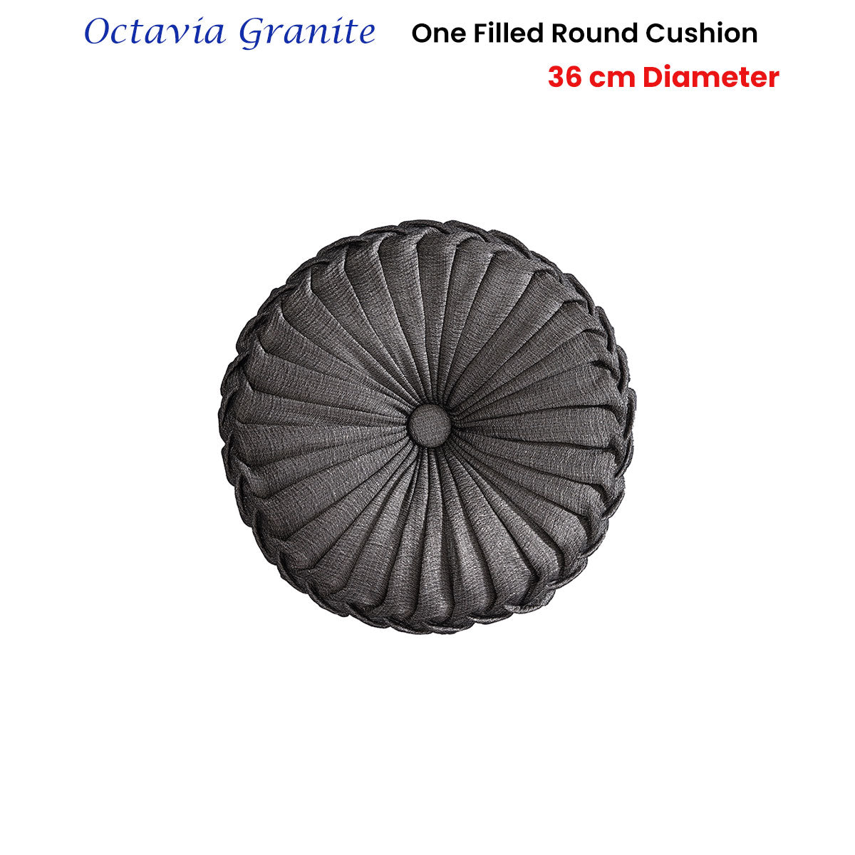 Octavia Granite Round Cushion 36cm Diameter