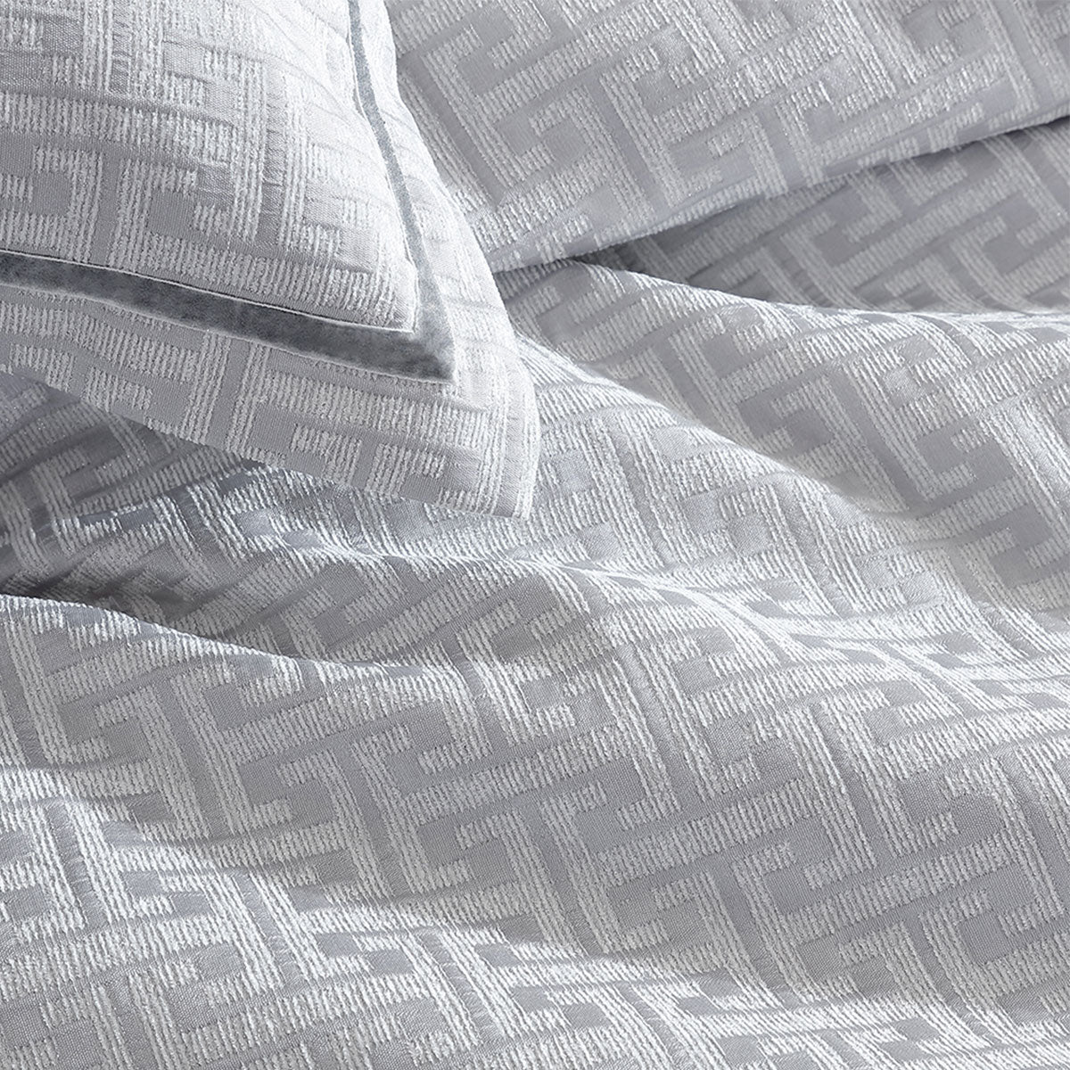 Orion Silver Woven Jacquard Quilt Cover Set Queen