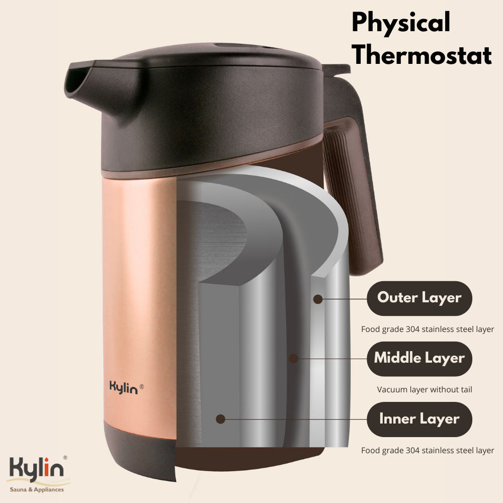 Vacuum Thermal Insulated Kettle Kylin 1.5L AU-K5051