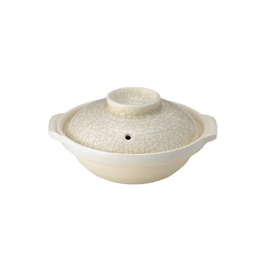 Clay Pot Donabe Japanese Ginpo 24.5cm Ceramic Hot Pot Casserole #8 2-3 People - 1.5L