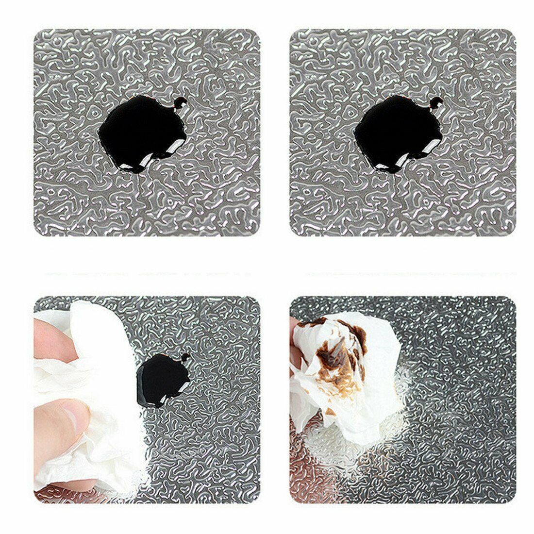 Aluminum Foil Sticker Self-Adhesive Oil-Proof Waterproof Kitchen Cabinet Wall - 40x500cm