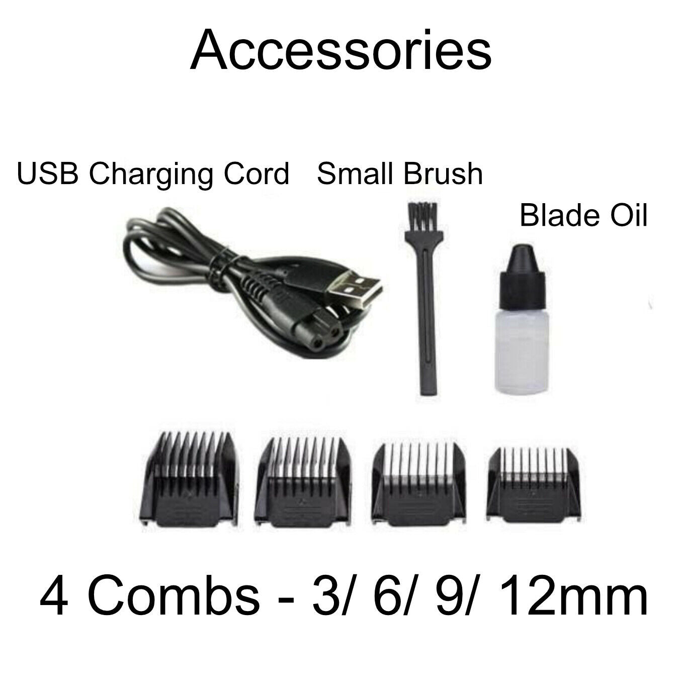 Pet Shaver Cordless USB Charged Clipper Grooming Kit with 4 Size Combs