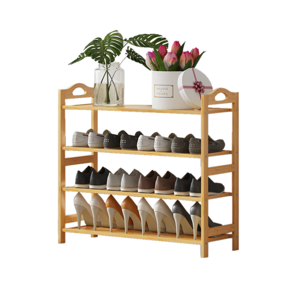 Multi-layers Bamboo Shoe Rack Storage Organizer Wooden Flower Stand Shelf(5 Layers)