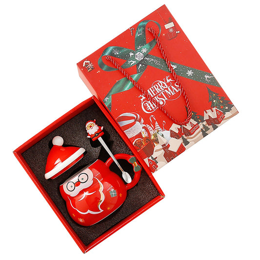 Christmas Mug Gift Set Ceramic Cup with Gift Box - Santa Claus