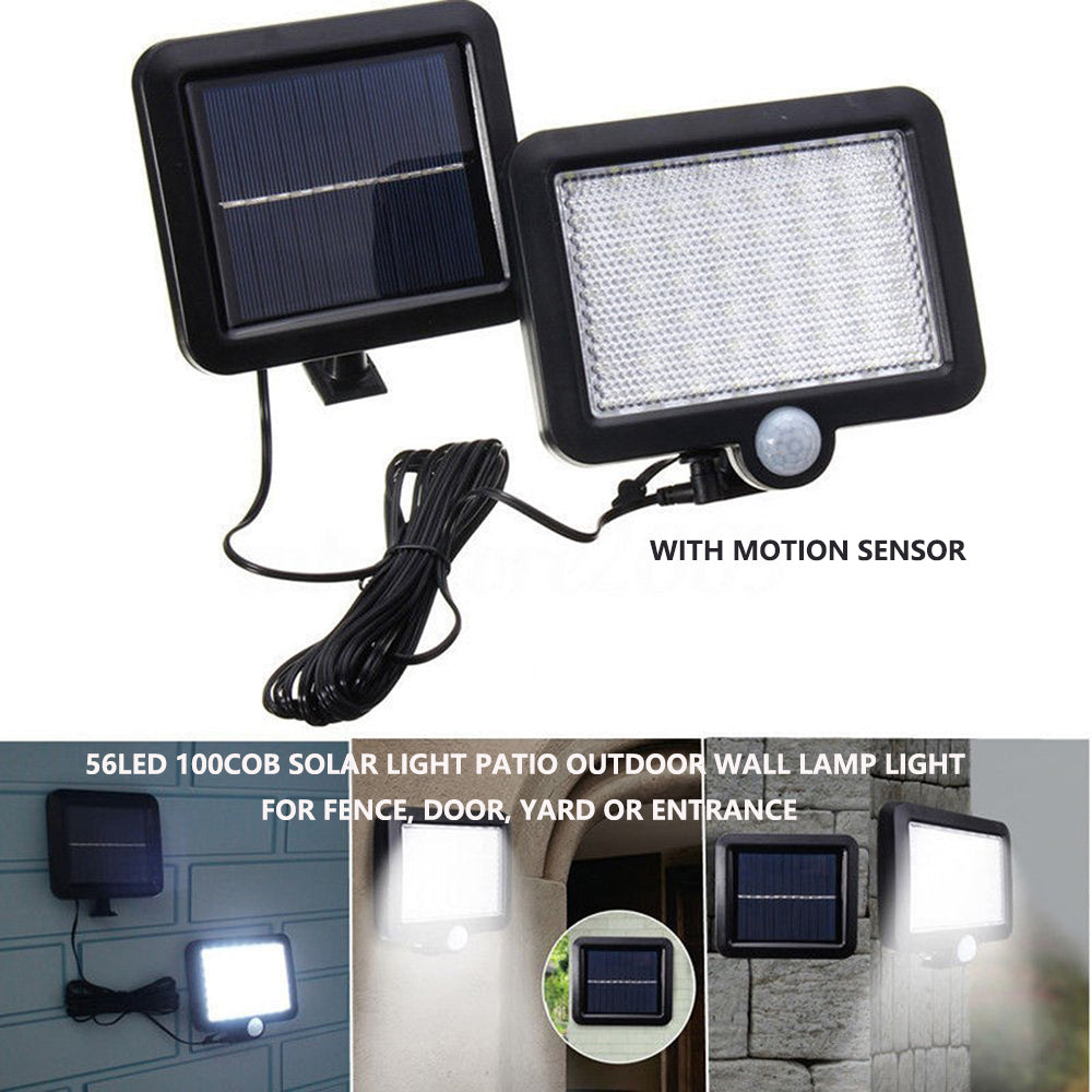 Solar Powered Light Patio Outdoor Motion Sensor Wall Lamp