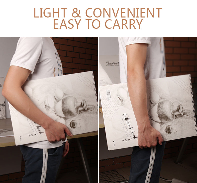 Sketch Pad 40 Sheets Artist Drawing Painting Art Paper with Thick Baseboard (41.8x27.8cm)