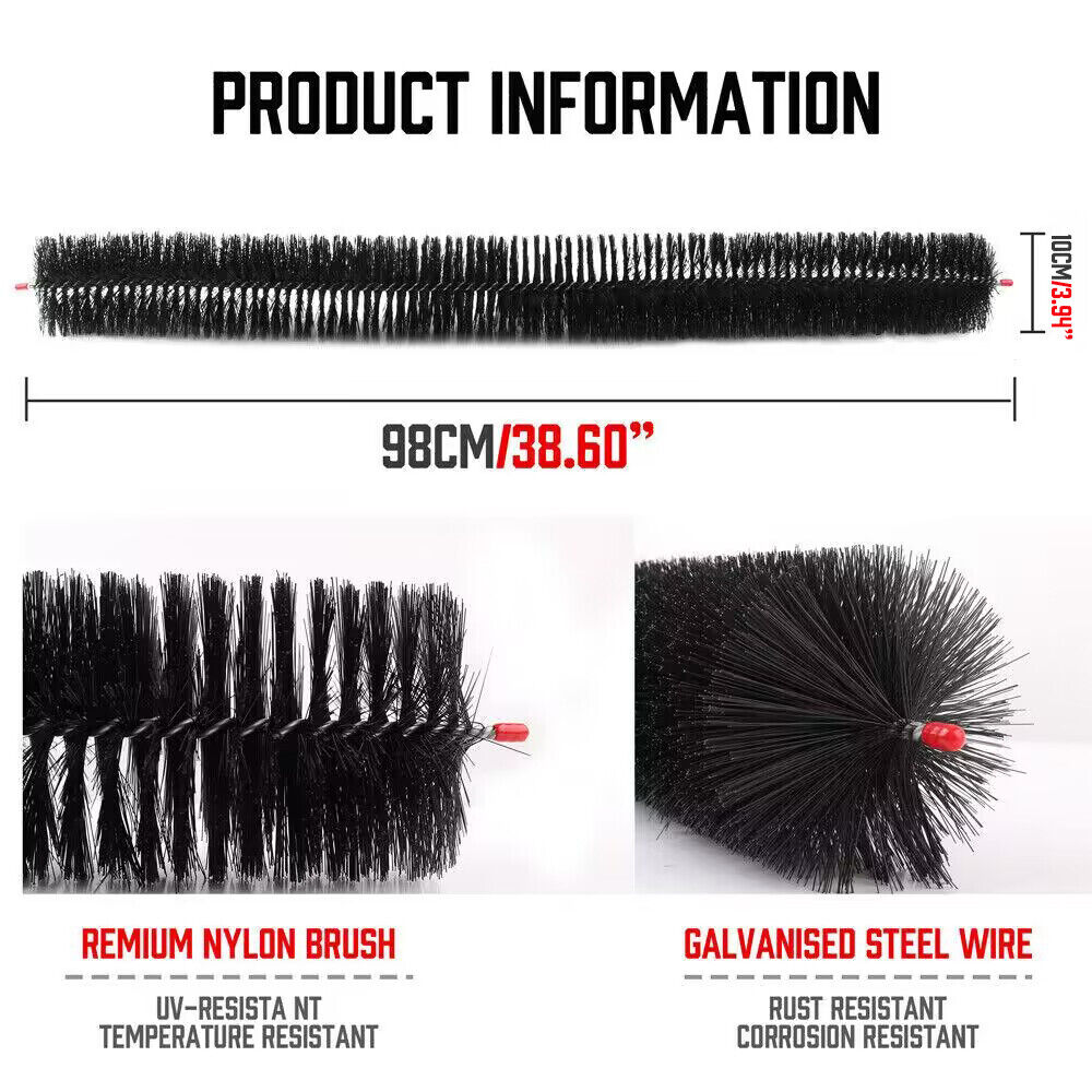 Gutter Brush Roof Leaf Guard 98x10cm 12x Heavy Duty Twigs Filter Home Garden