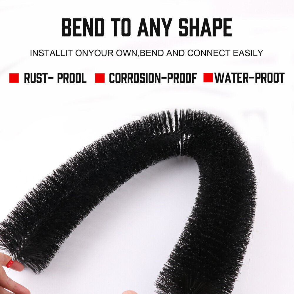 Gutter Brush Roof Leaf Guard 98x10cm 24Pc Heavy Duty Twigs Filter Home Garden