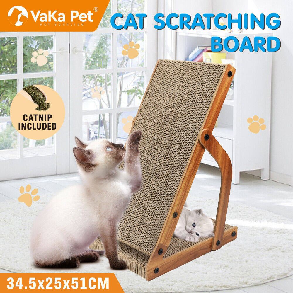 Cat Scratching Scratcher Board VaKa Cat Tree Pad Lounge Toy Corrugated Cardboard