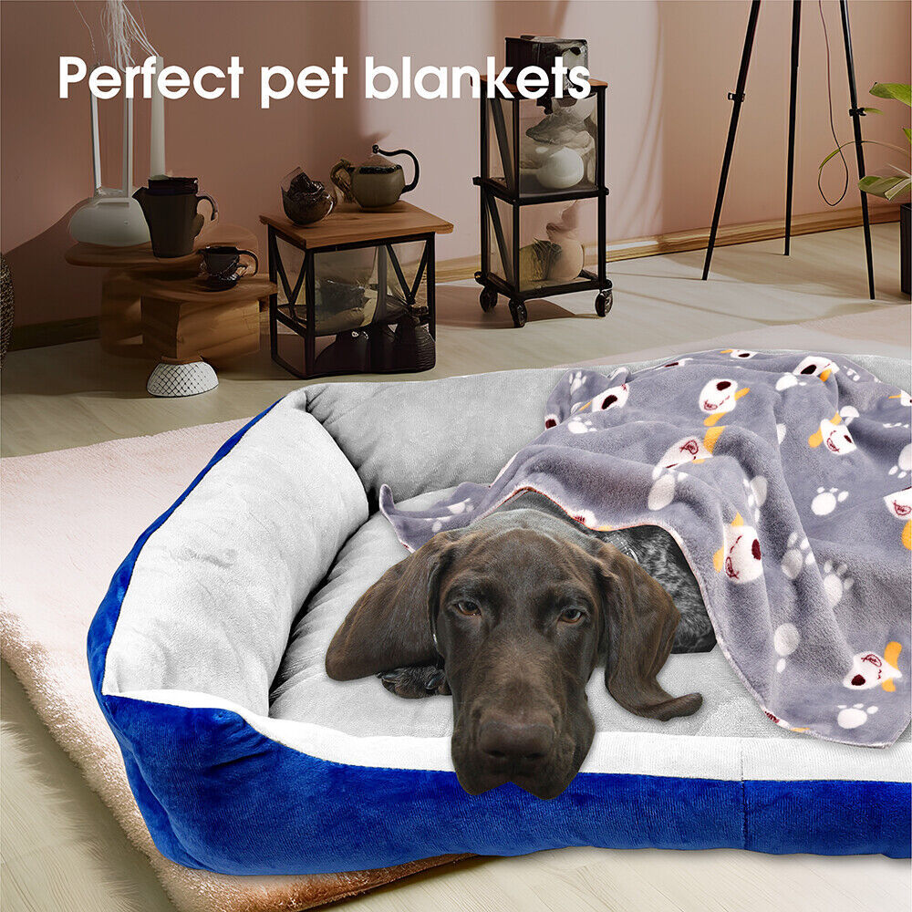 VaKa Dog Bed Navy Extra Large Pet Cat Floor Mat Sleeping Cave Washable - 29701