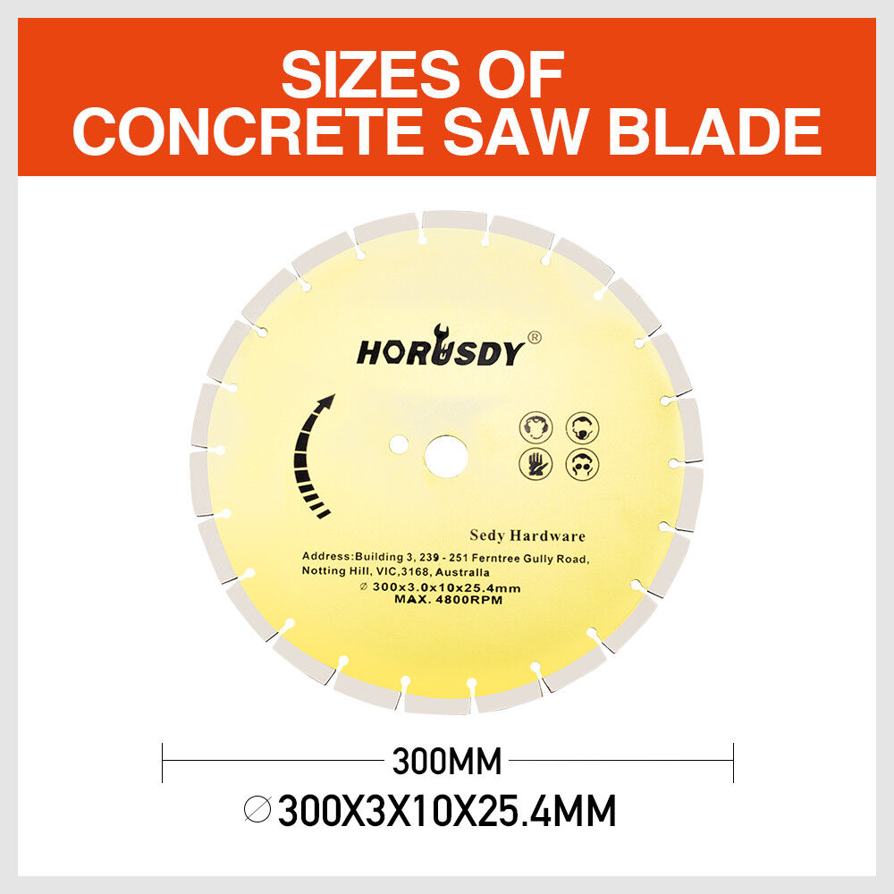 300mm/12" Concrete Saw Blade Masonry Cutting Disc Circular Diamond Stone Cutter