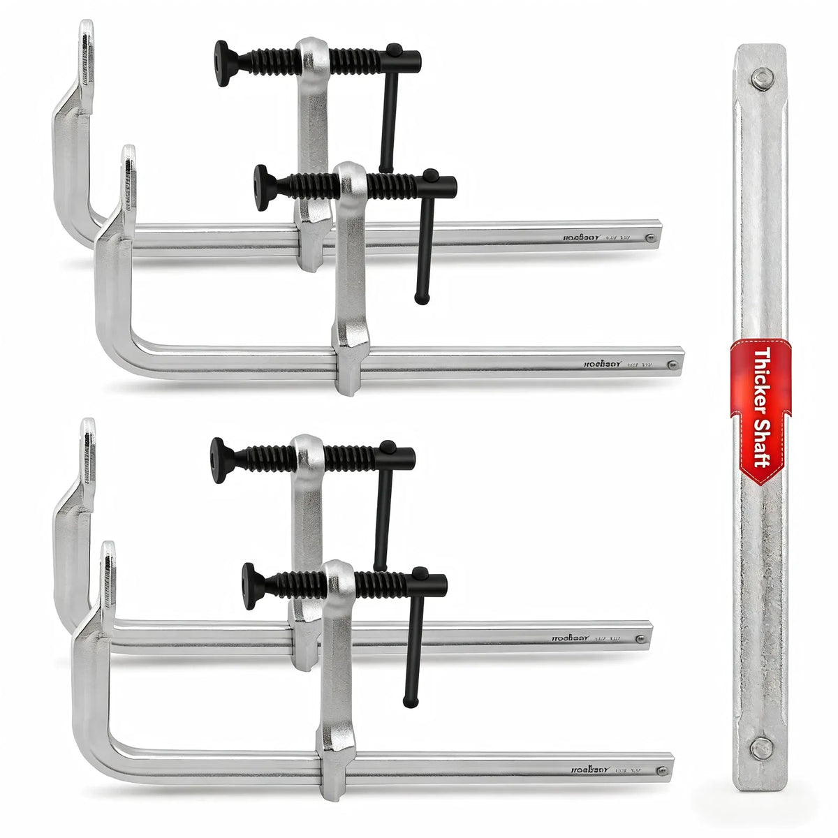 HORUSDY 4-Pack 12-Inch Bar Clamp Set, Light Duty Drop Forged Steel F Clamps, Max 450 lb Load Capacity