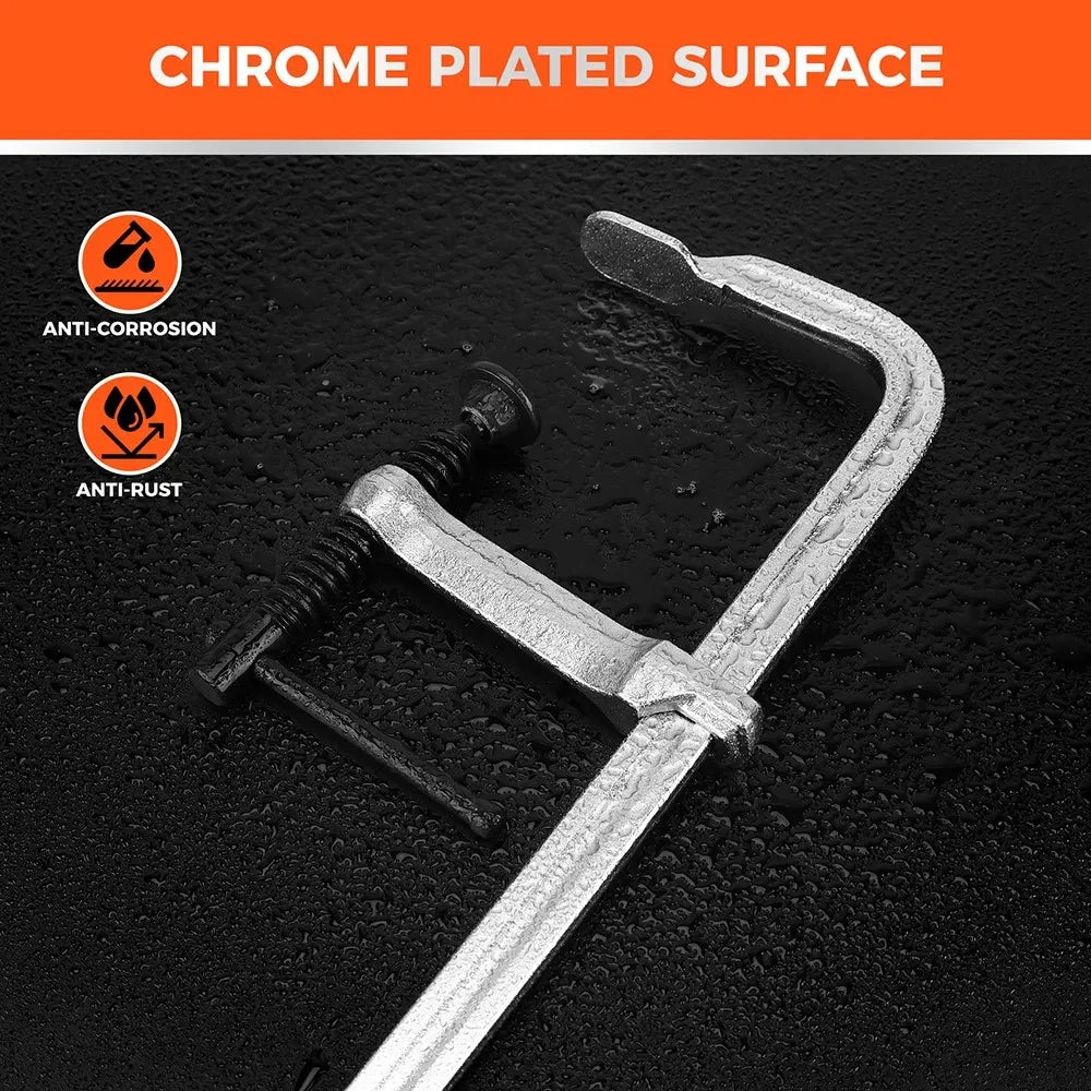 HORUSDY 4-Pack 12-Inch Bar Clamp Set, Light Duty Drop Forged Steel F Clamps, Max 450 lb Load Capacity