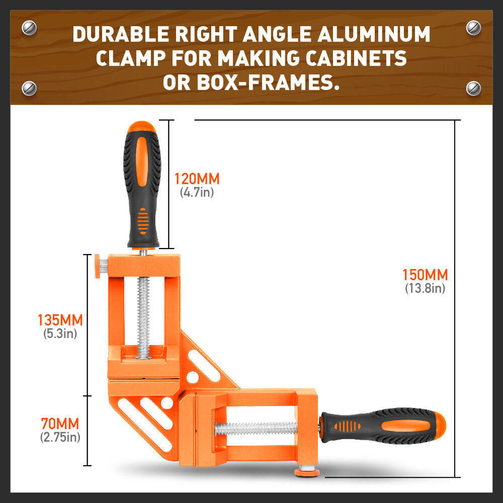 90¬∞ Degree Corner Clamp Welding Vice Woodworking Alloy Body With Quick Release