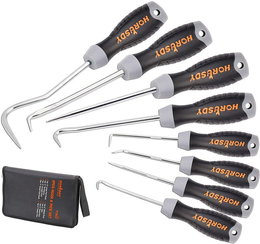 Pick and Hook Set 8Pc Oil Seal O-Ring Puller Extractors Seal Gasket Removal Tool