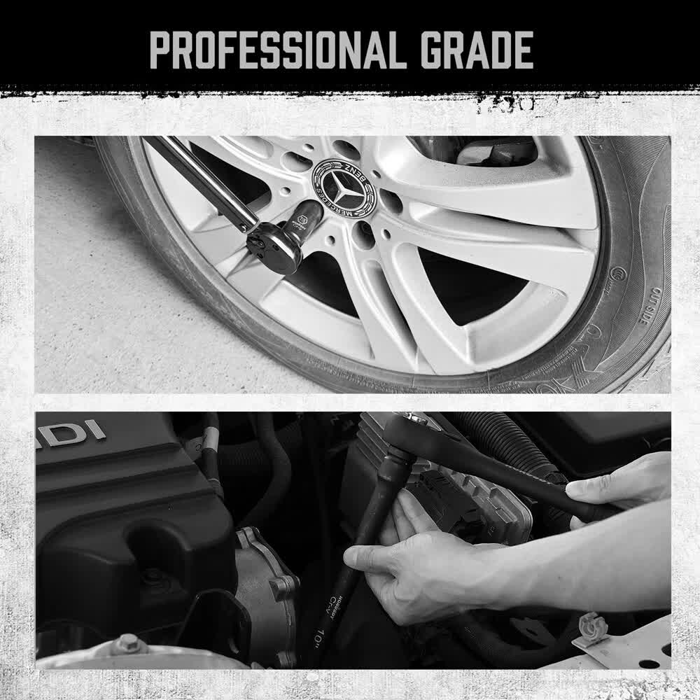 Deep Impact Socket Set 18Pc Imperial SAE Extension Flexible Adaptor 1/2" Drive