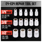 SEDY 14-Piece E-TORX Star Socket Set, 1/4" 3/8" 1/2" Drive, Female External Star Torque Socket Set, E4 - E24