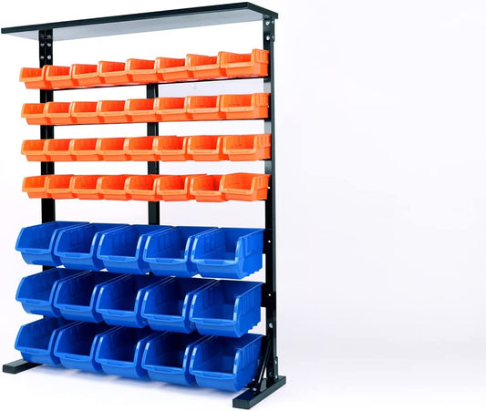 50-Piece Bin Wall Mounted Parts and Tool Storage Rack Organizer Rack¬†for Workshop Tools