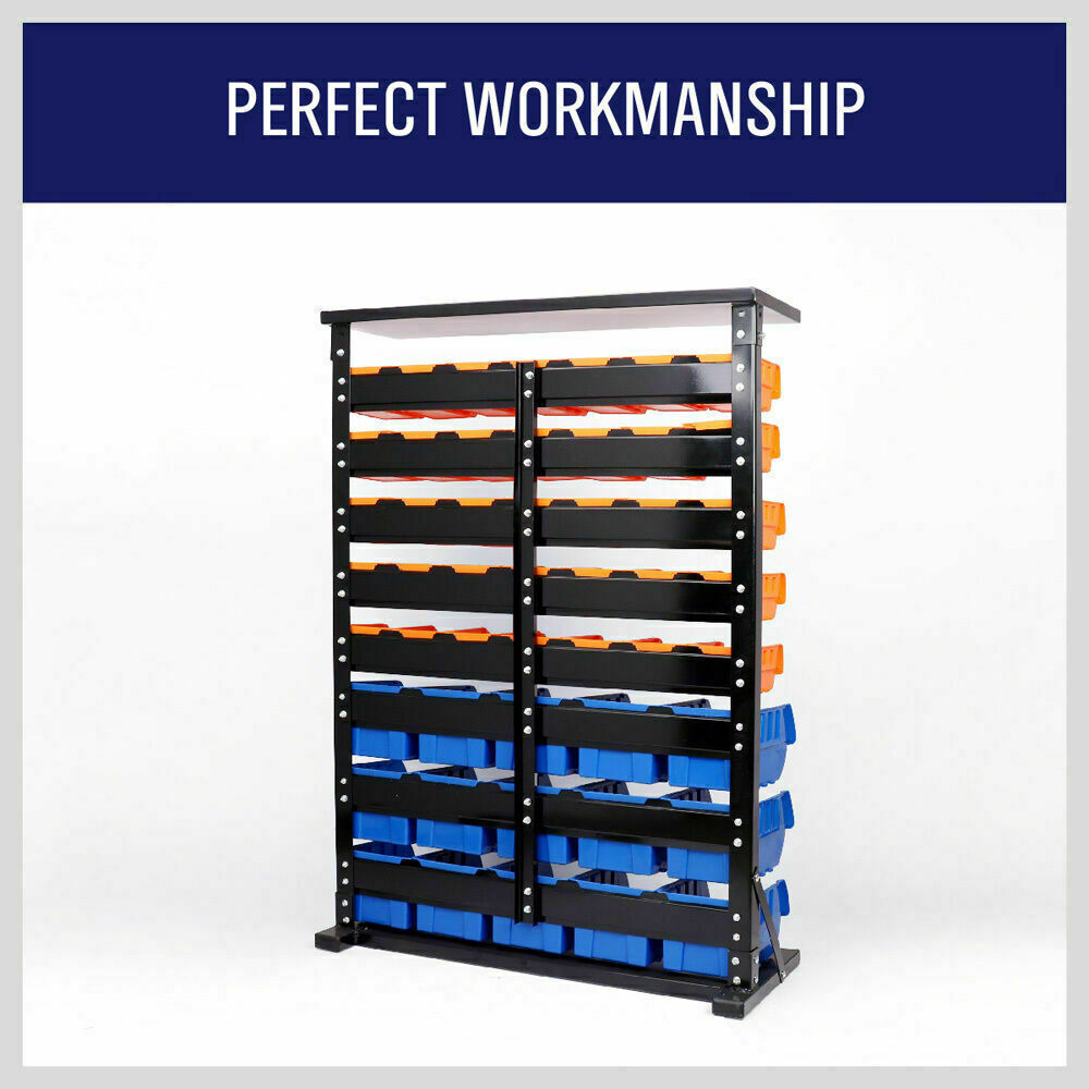 50-Piece Bin Wall Mounted Parts and Tool Storage Rack Organizer Rack¬†for Workshop Tools