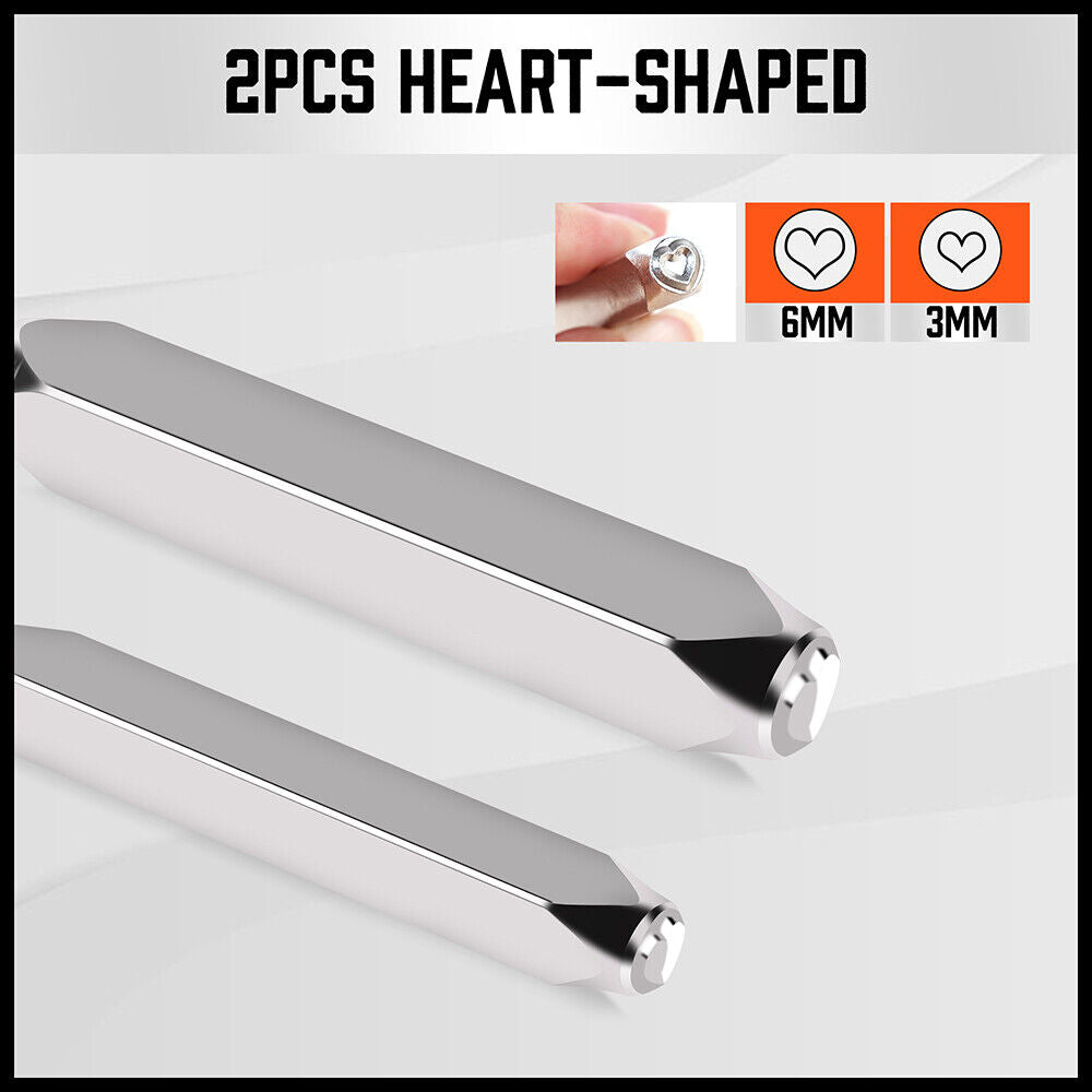 Steel Bench Block Jewelry Stamping Tool Mirror Polishing 3" Round with 2 Punches