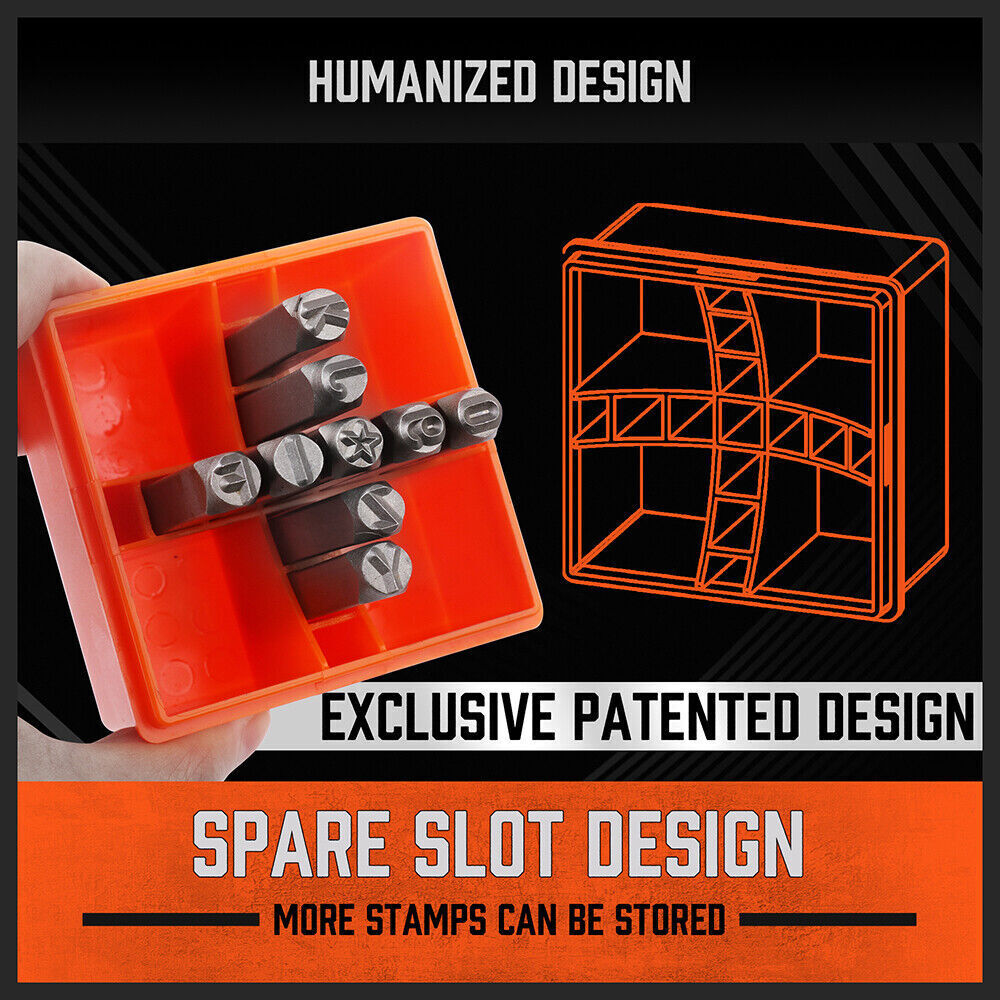 Letter Stamp Set 37Pc 6mm Capital Punches Metal Plastic Wood Leather