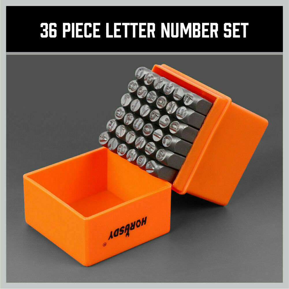 Letter Stamp Set 36Pc 6mm Capital Letters Punches Metal Plastic Wood Leather