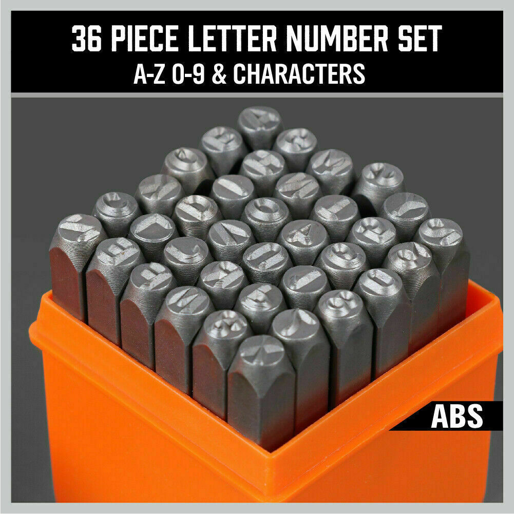 Letter Stamp Set 36Pc 6mm Capital Letters Punches Metal Plastic Wood Leather