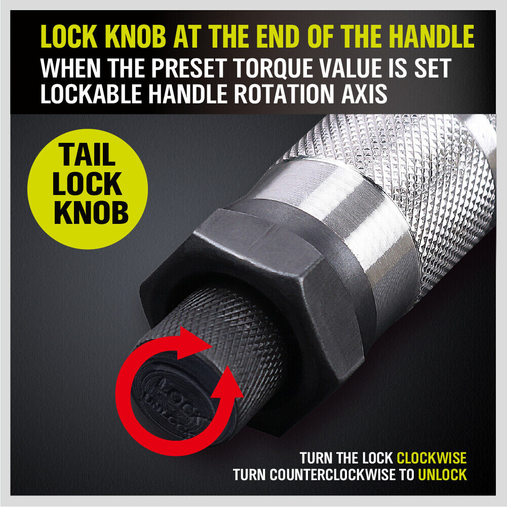 Torque Wrench Click 1/4" Drive Adjustable Hand Ratchet Spanner 5-25NM Repair