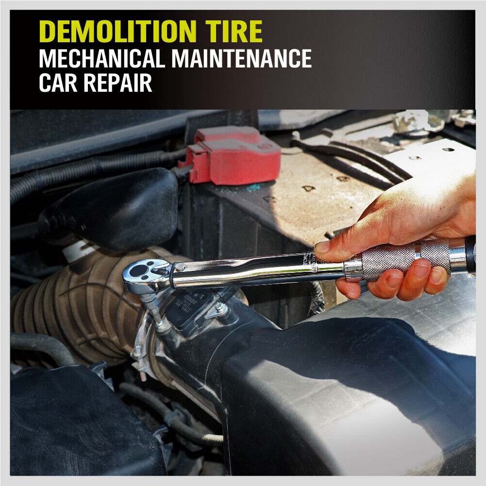 Torque Wrench Click 1/4" Drive Adjustable Hand Ratchet Spanner 5-25NM Repair