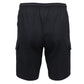 Men's Cargo Shorts 4 Pockets Cascual Work Trousers Active Pants Elastic Waist, Black, XL