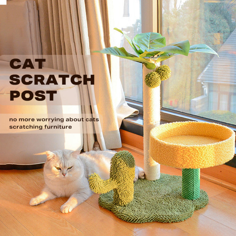 Cat Tree Tower Scratching Post Toys Coconut