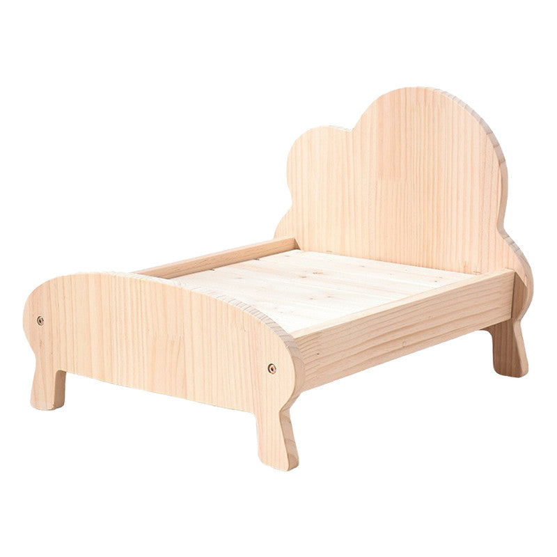 Pet Sofa Cat Dog Wooden Bed Small Pet Wood Frame with Bedding