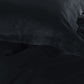 1000TC Tailored Double Size Black Duvet Quilt Cover Set