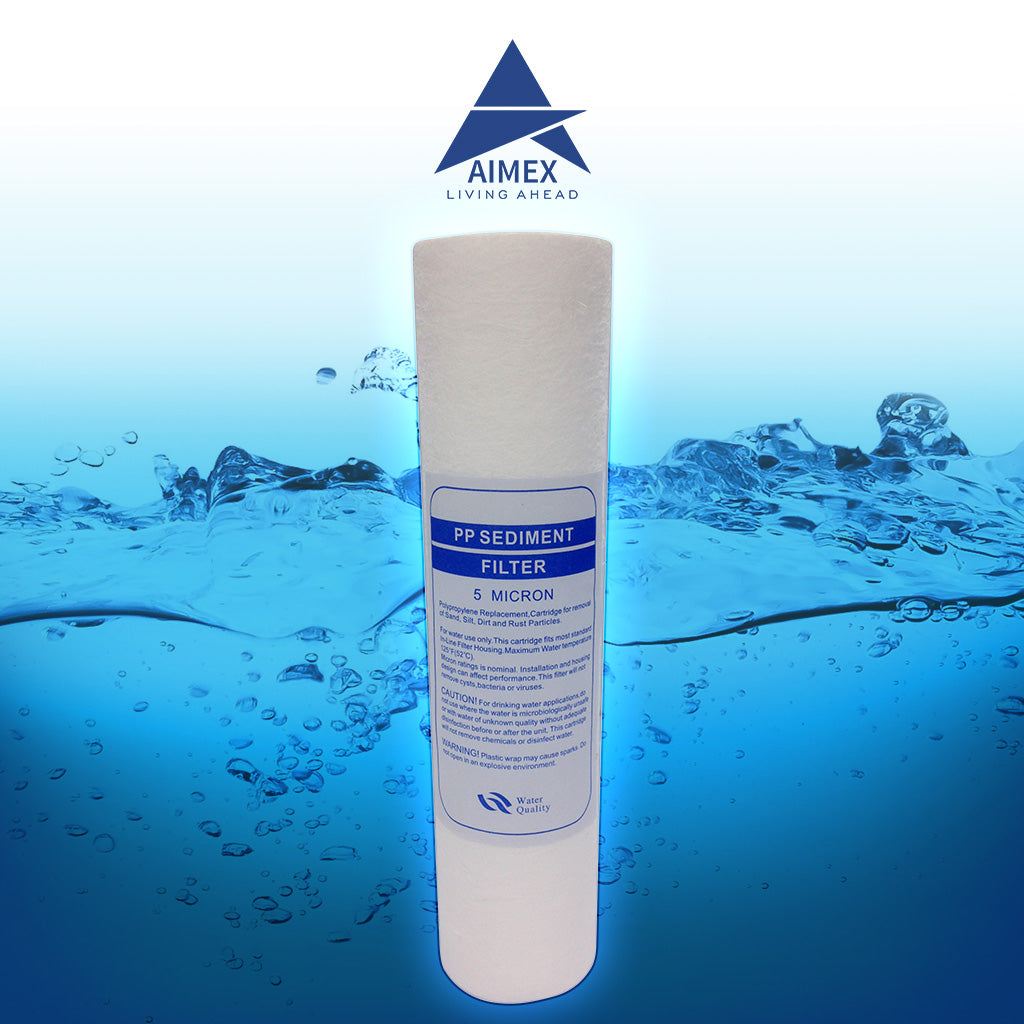 Under Sink Filter Sediment Replacement Water Cartridge 3x 5 Micron PP